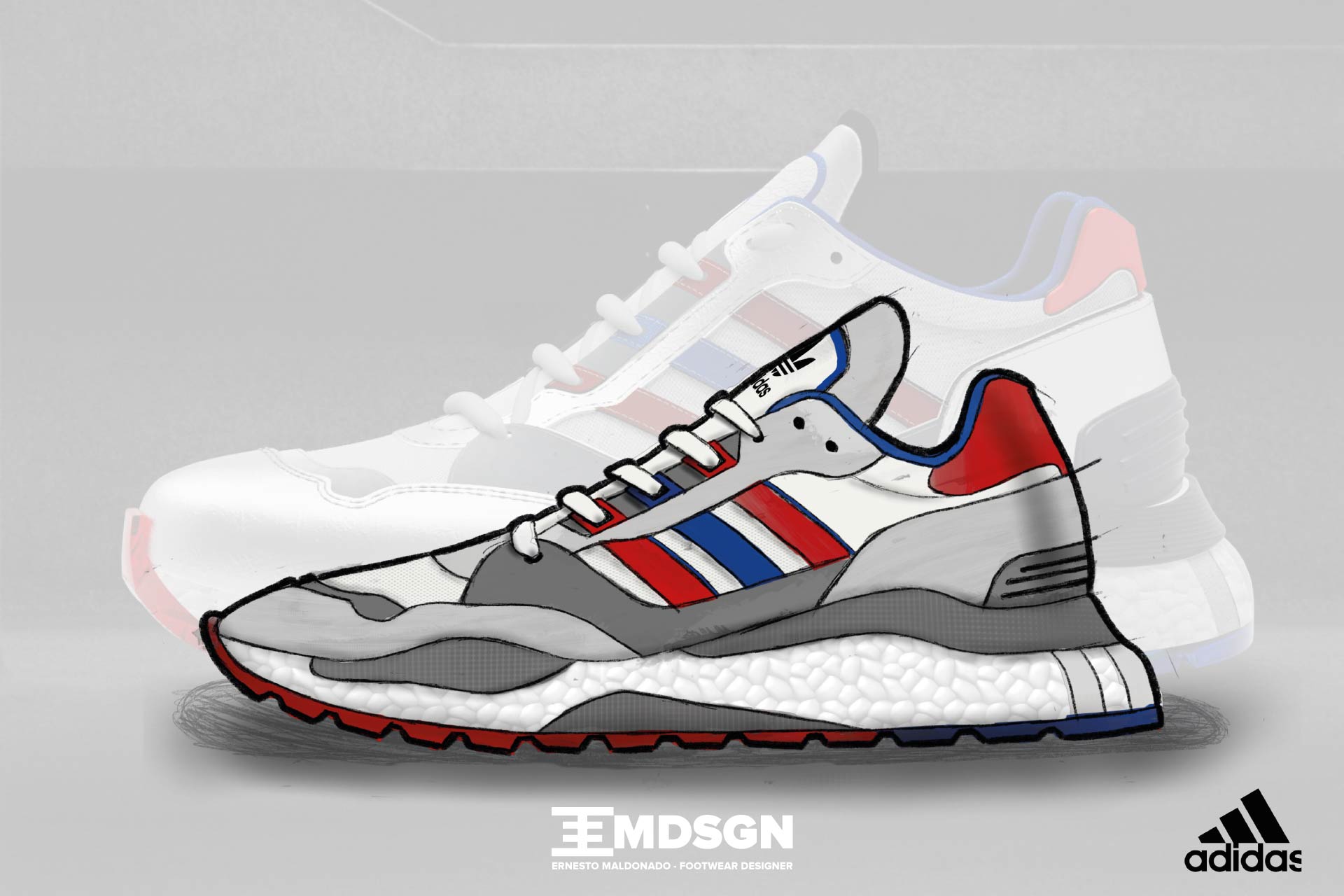 Todo el mundo excusa Arriba 3D Adidas Sneaker | Ernesto Maldonado